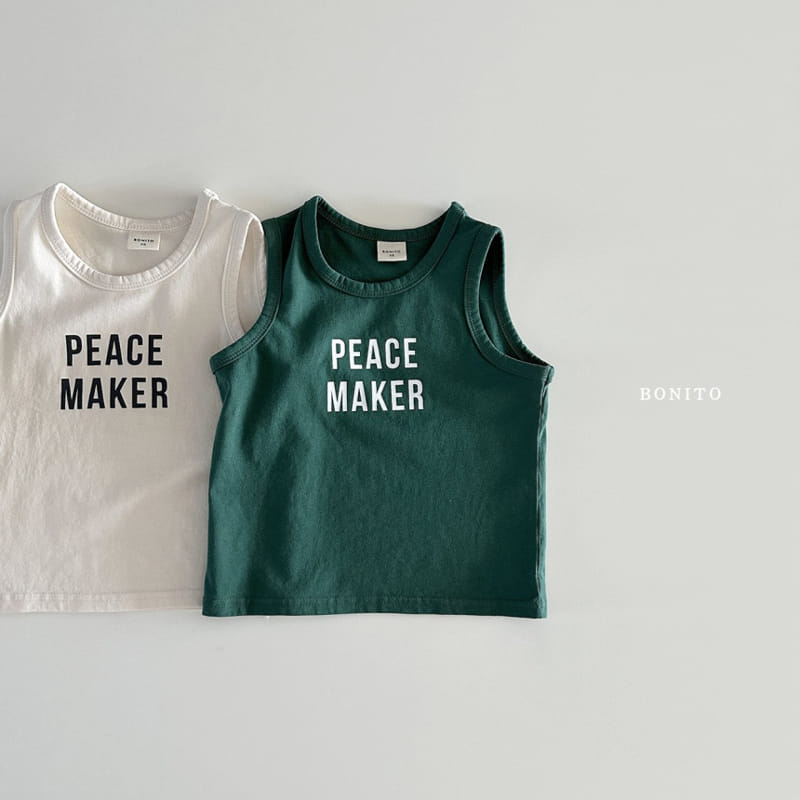 Bonito - Korean Baby Fashion - #babyfever - Peace Maker Sleeveless Tee - 2