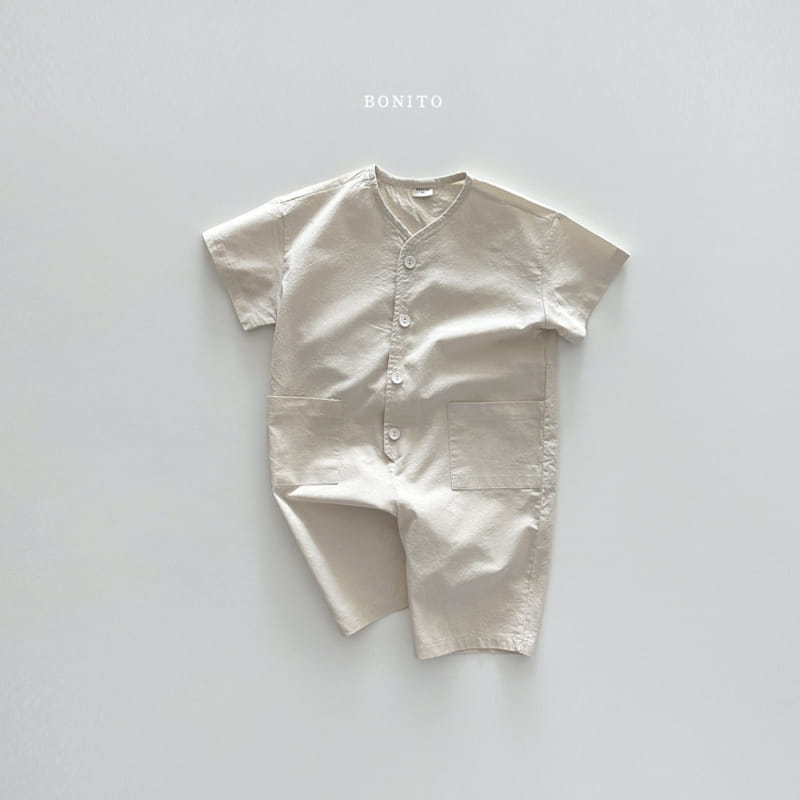 Bonito - Korean Baby Fashion - #babyfever - L Short Sleeve Overalls - 4