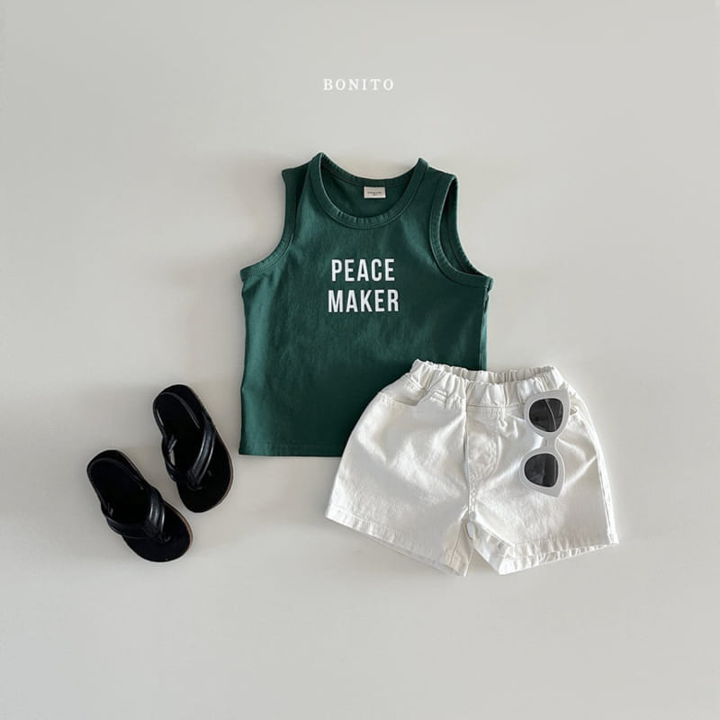 Bonito - Korean Baby Fashion - #babygirlfashion - Peace Maker Sleeveless Tee - 3