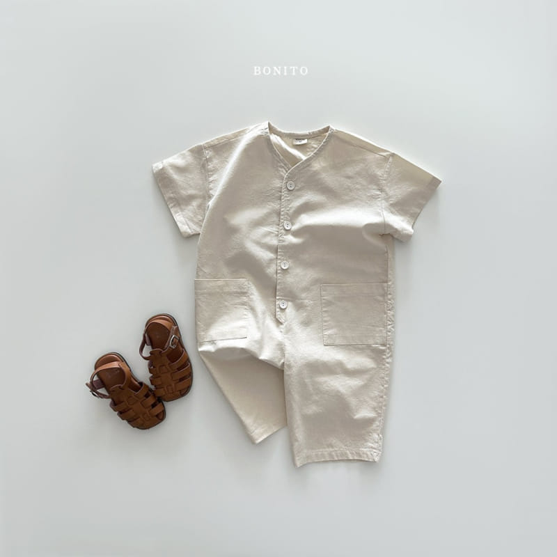 Bonito - Korean Baby Fashion - #babylifestyle - L Short Sleeve Overalls - 5