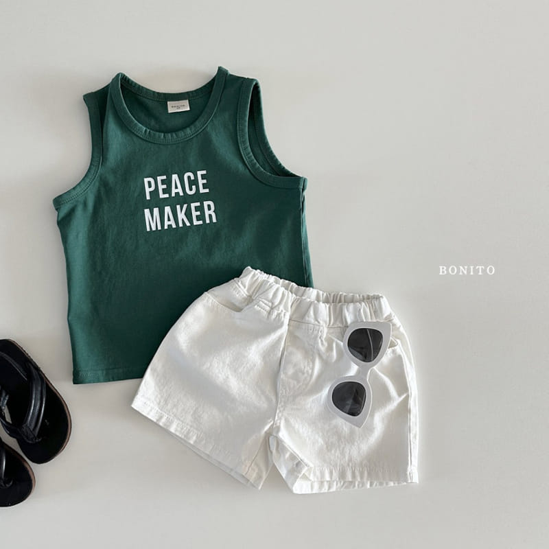 Bonito - Korean Baby Fashion - #babygirlfashion - Peace Maker Sleeveless Tee - 4
