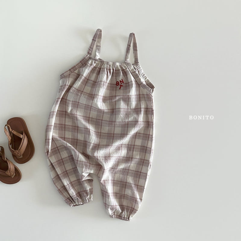 Bonito - Korean Baby Fashion - #babyoninstagram - BNT Check String Overalls  - 11