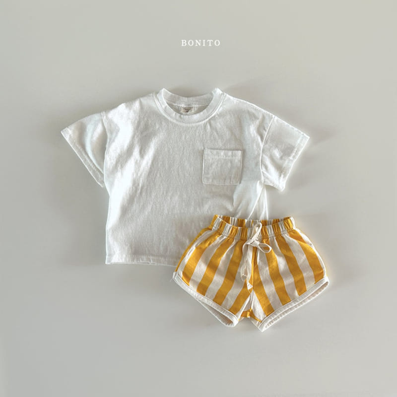 Bonito - Korean Baby Fashion - #babyootd - Slub C Pocket Tee - 9