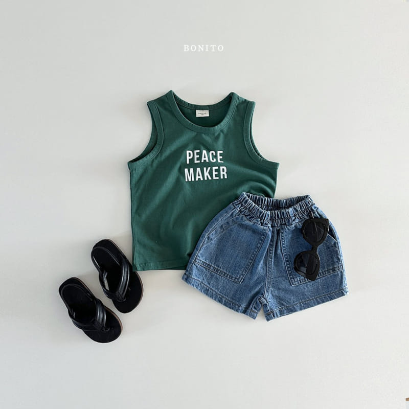 Bonito - Korean Baby Fashion - #babyootd - Peace Maker Sleeveless Tee - 6