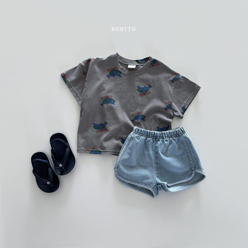 Bonito - Korean Baby Fashion - #babyoutfit - Piping Denim Shorts - 5