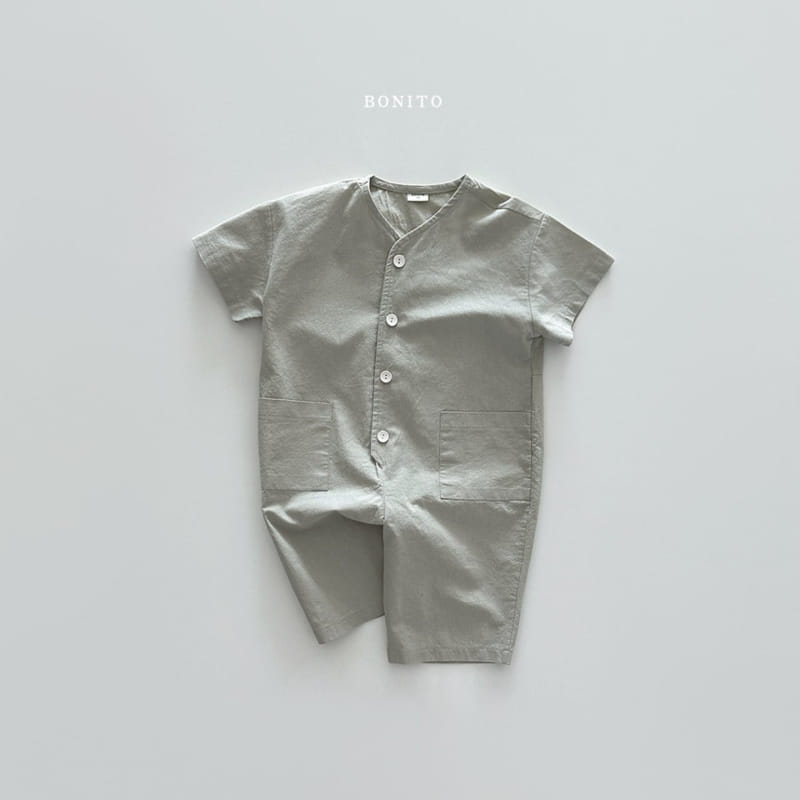 Bonito - Korean Baby Fashion - #babyoutfit - L Short Sleeve Overalls - 8