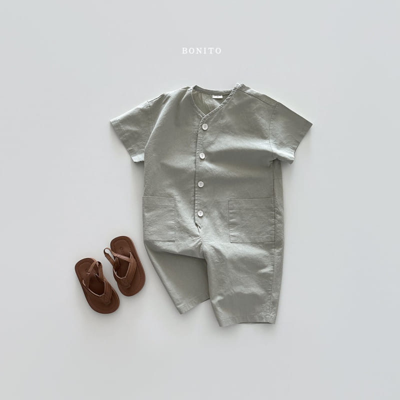 Bonito - Korean Baby Fashion - #babyoutfit - L Short Sleeve Overalls - 9
