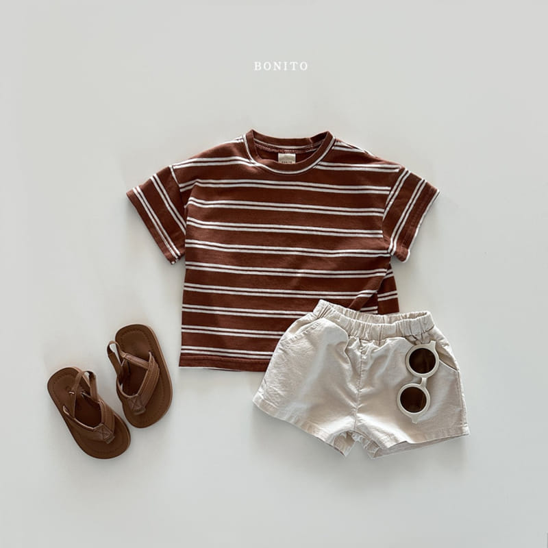 Bonito - Korean Baby Fashion - #babyoutfit - Two Line ST Tee - 5