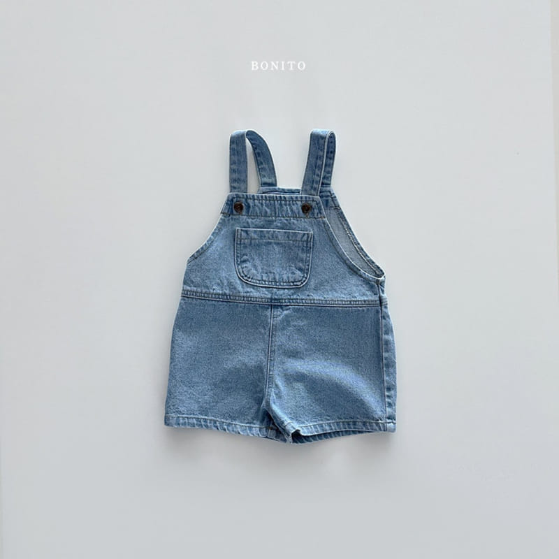Bonito - Korean Baby Fashion - #babywear - Denim Short Dungarees