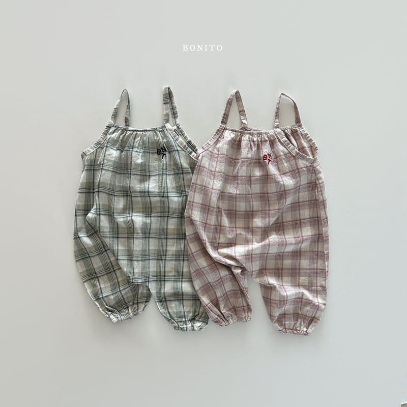 Bonito - Korean Baby Fashion - #onlinebabyboutique - BNT Check String Overalls 
