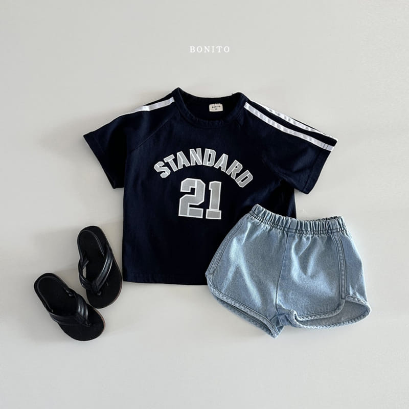 Bonito - Korean Baby Fashion - #onlinebabyboutique - Piping Denim Shorts - 7