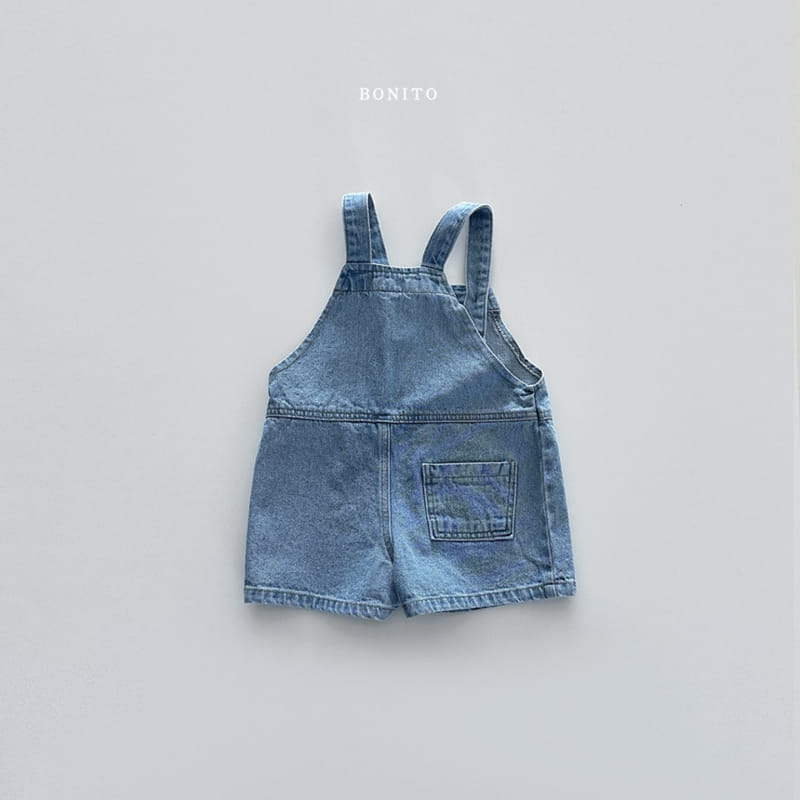 Bonito - Korean Baby Fashion - #onlinebabyboutique - Denim Short Dungarees - 2