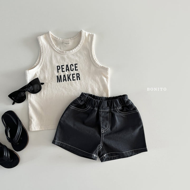 Bonito - Korean Baby Fashion - #onlinebabyboutique - Peace Maker Sleeveless Tee - 10