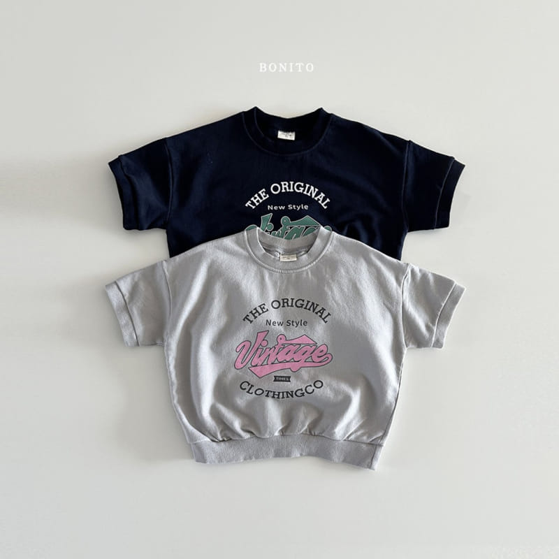 Bonito - Korean Baby Fashion - #onlinebabyshop - Vintage Short Sleeve Sweatshirt - 3