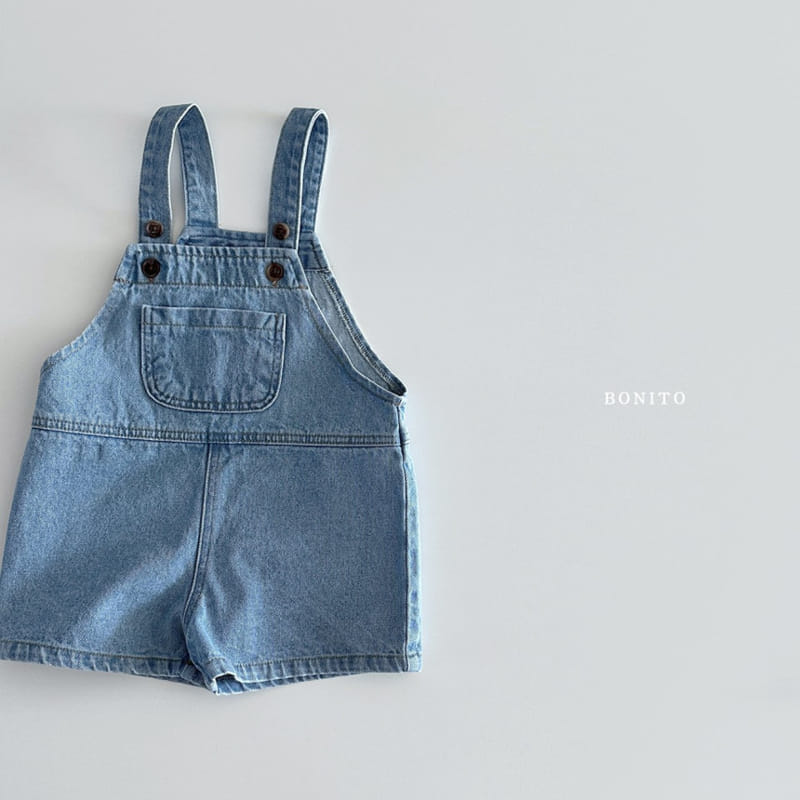 Bonito - Korean Baby Fashion - #onlinebabyshop - Denim Short Dungarees - 3