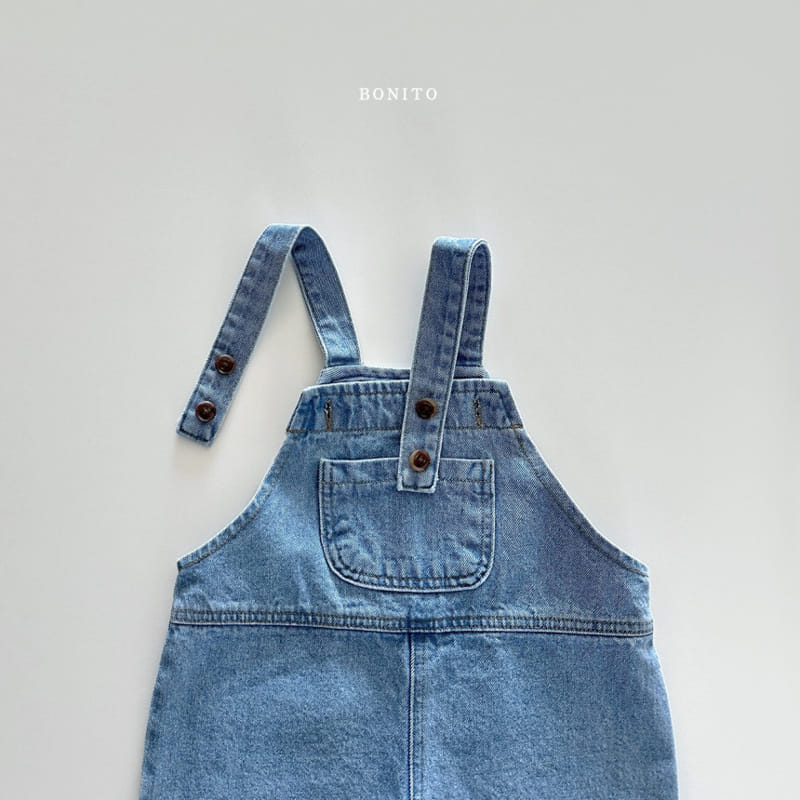 Bonito - Korean Baby Fashion - #onlinebabyshop - Denim Short Dungarees - 4