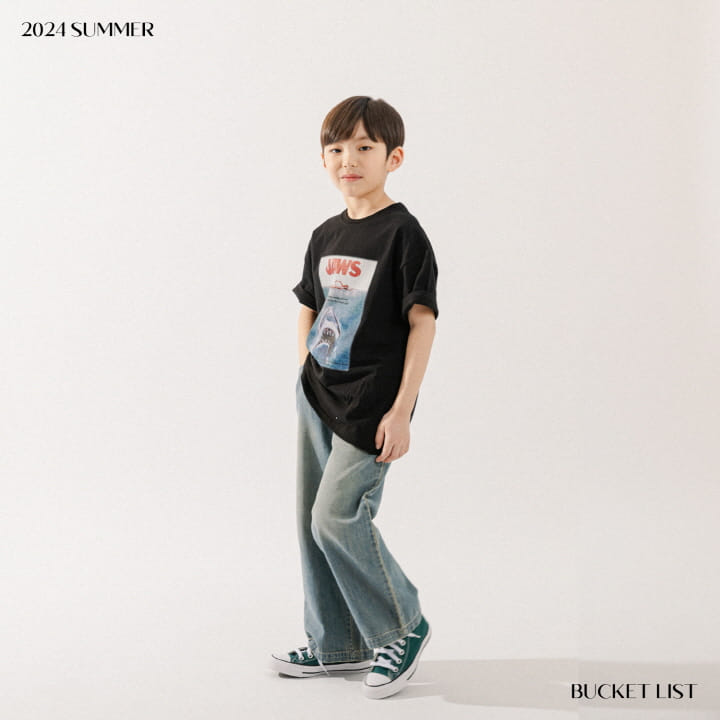 Bucket List - Korean Children Fashion - #childofig - Jaws Printing Short Sleeve Tee - 8