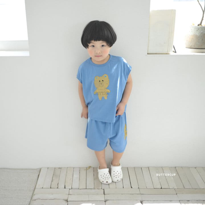 Buttercup - Korean Children Fashion - #prettylittlegirls - Bears Line Top Bottom Set - 4