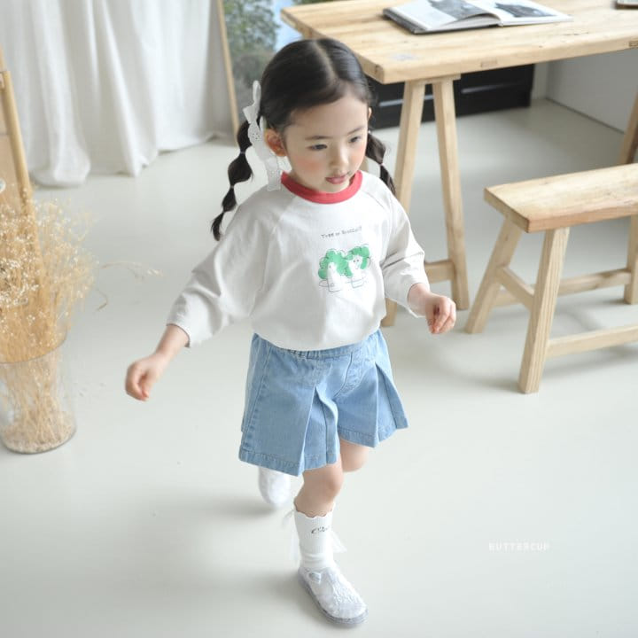 Buttercup - Korean Children Fashion - #kidsshorts - Broccoli Raglan Tee - 5