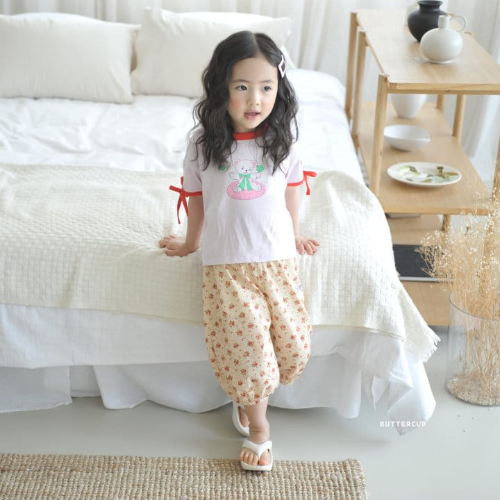 Buttercup - Korean Children Fashion - #kidzfashiontrend - Bear Ribbon Sleeve Tee - 11