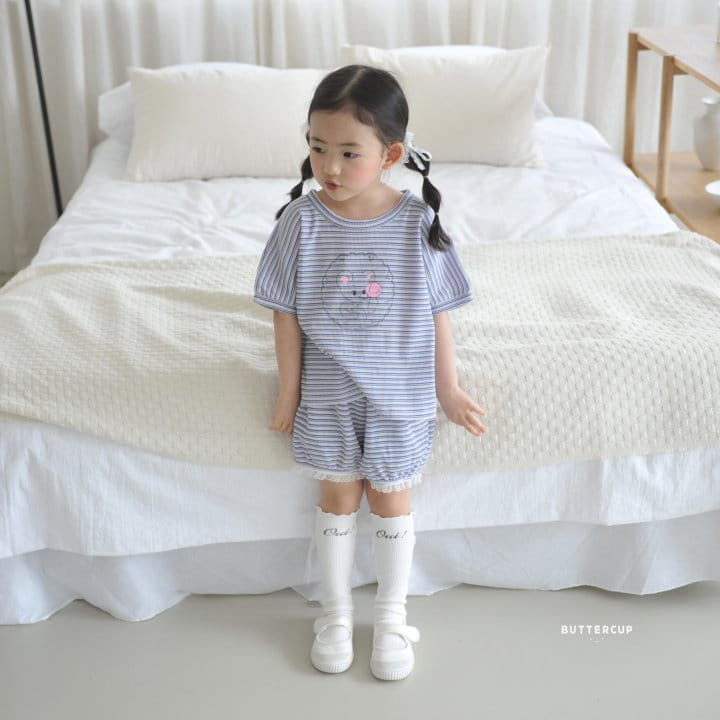 Buttercup - Korean Children Fashion - #littlefashionista - Petite Bubble Top Bottom Set - 8