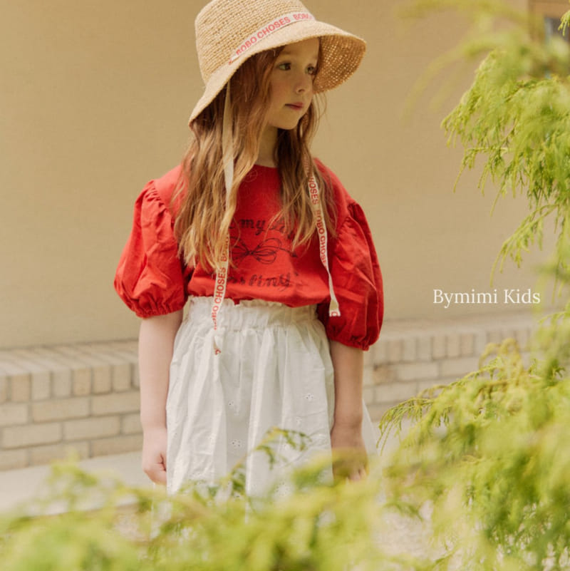 Bymimi - Korean Children Fashion - #childofig - Ribbon Puff Tee - 9