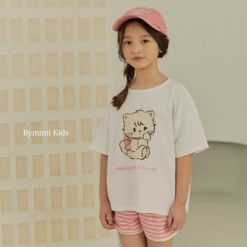 Bymimi - Korean Children Fashion - #designkidswear - Baby Cat Tee - 7