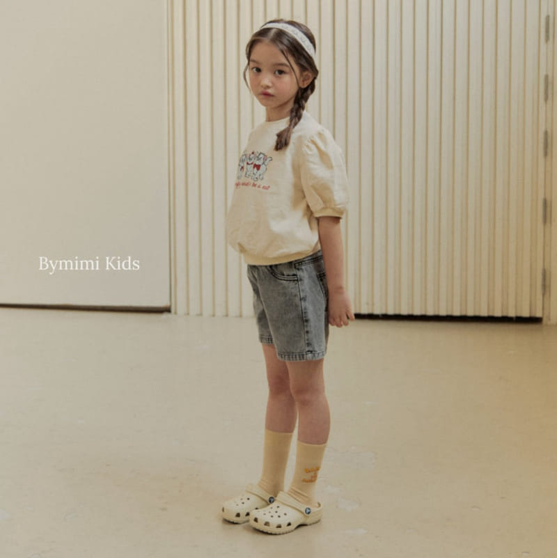 Bymimi - Korean Children Fashion - #discoveringself - Meow Puff Tee - 2
