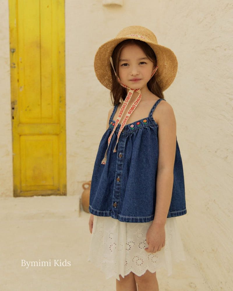 Bymimi - Korean Children Fashion - #discoveringself - Denim Sleeveless Blouse - 9