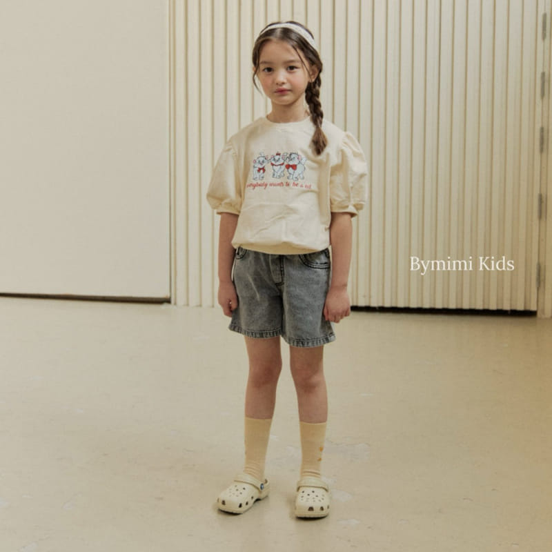 Bymimi - Korean Children Fashion - #fashionkids - Meow Puff Tee - 3