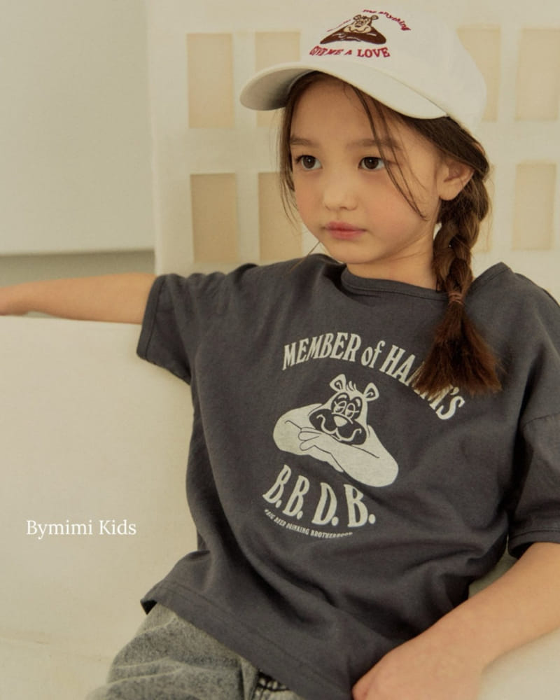 Bymimi - Korean Children Fashion - #fashionkids - Bear Embroidery Cap - 2