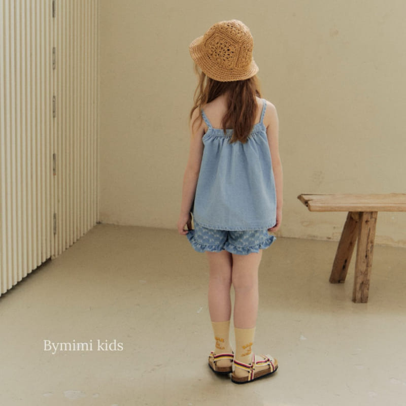 Bymimi - Korean Children Fashion - #fashionkids - Ribbon Denim Pants - 2