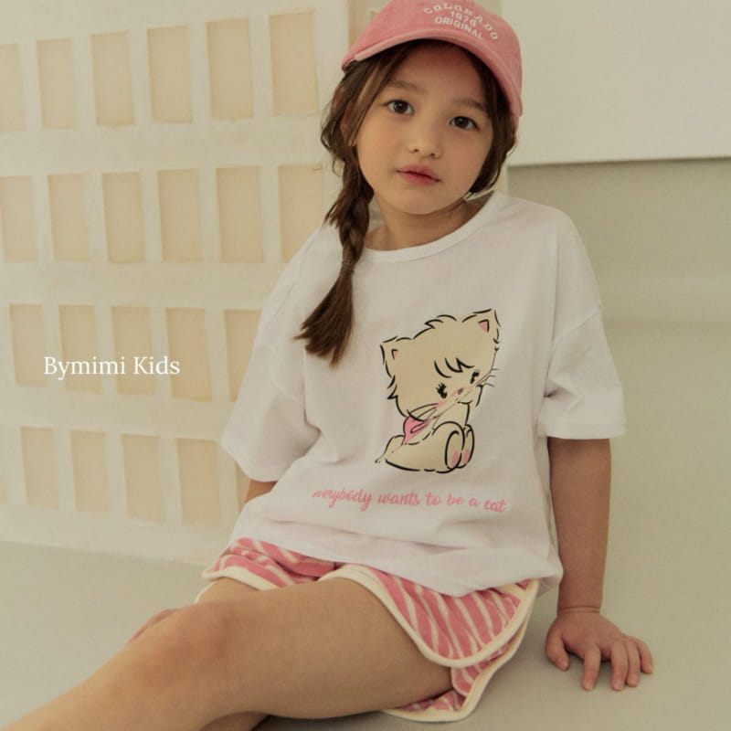 Bymimi - Korean Children Fashion - #kidsshorts - Baby Cat Tee - 10