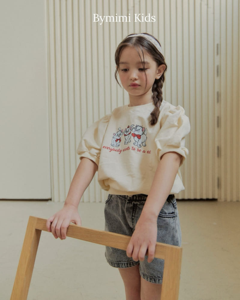 Bymimi - Korean Children Fashion - #kidsstore - Meow Puff Tee - 5