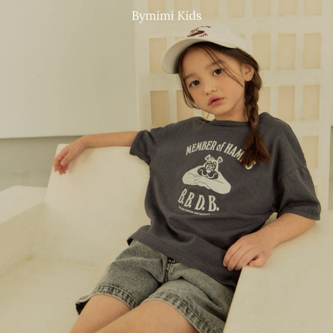 Bymimi - Korean Children Fashion - #littlefashionista - Linen Bear Tee
