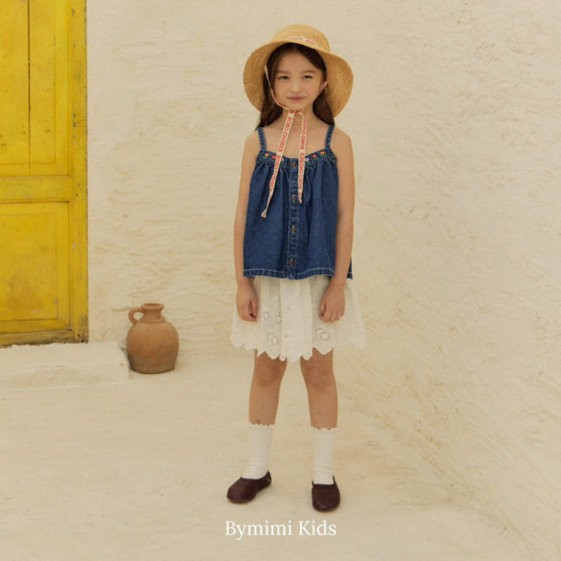 Bymimi - Korean Children Fashion - #littlefashionista - Denim Sleeveless Blouse