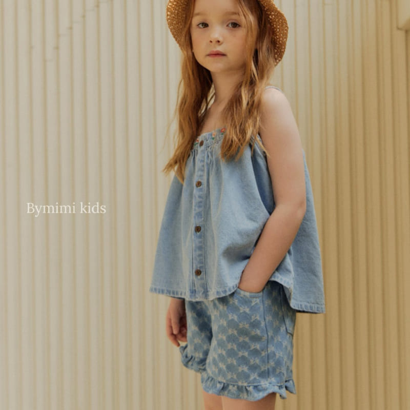 Bymimi - Korean Children Fashion - #littlefashionista - Ribbon Denim Pants - 7
