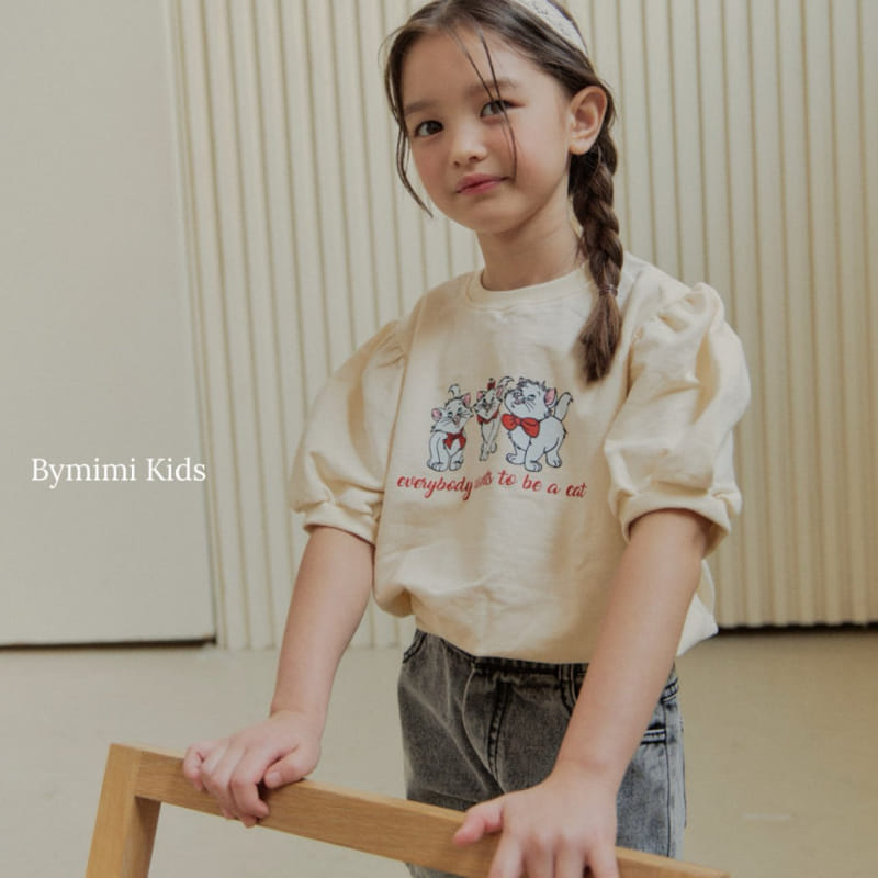 Bymimi - Korean Children Fashion - #magicofchildhood - Meow Puff Tee - 9