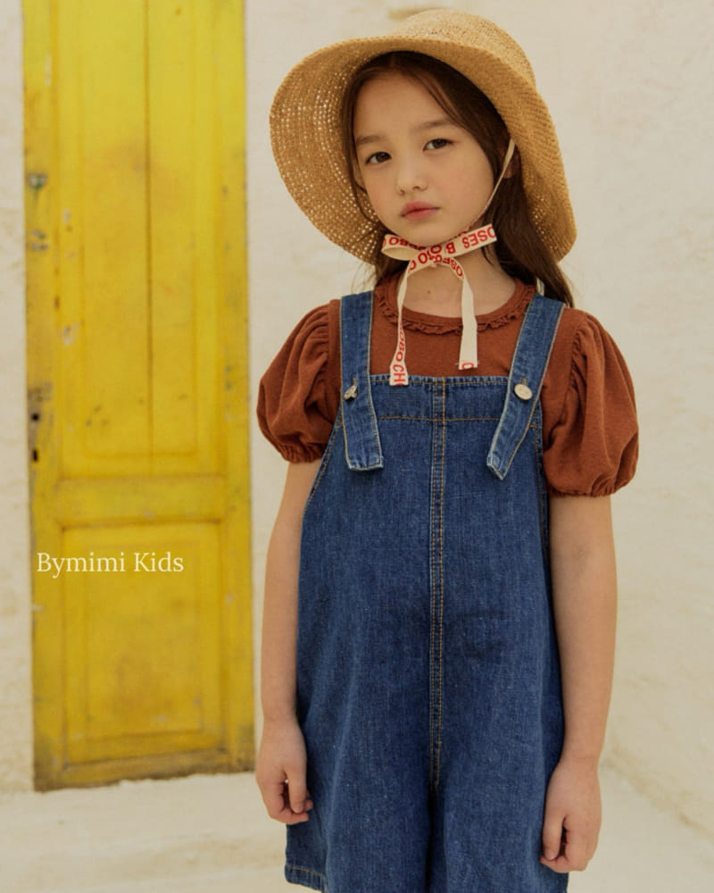 Bymimi - Korean Children Fashion - #magicofchildhood - Linen Denim Dungarees Pants - 6