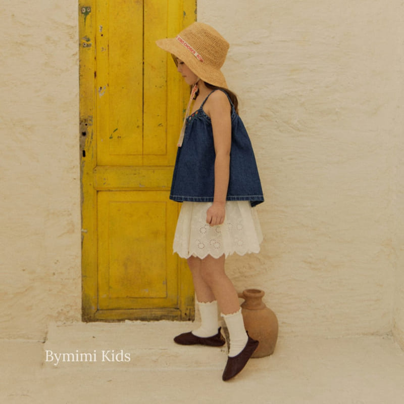 Bymimi - Korean Children Fashion - #minifashionista - Denim Sleeveless Blouse - 3