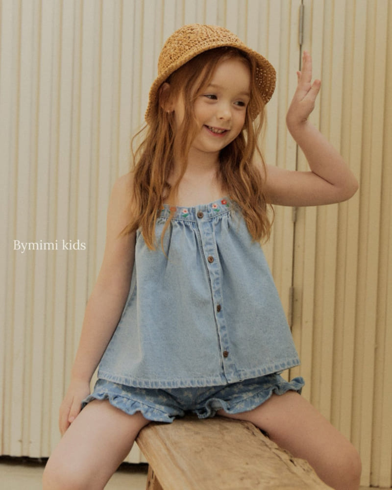 Bymimi - Korean Children Fashion - #minifashionista - Ribbon Denim Pants - 9