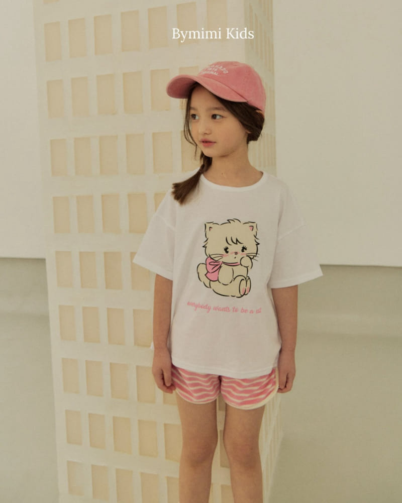 Bymimi - Korean Children Fashion - #toddlerclothing - Baby Cat Tee - 4