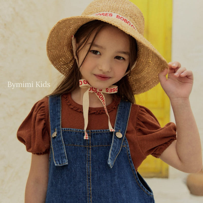 Bymimi - Korean Children Fashion - #stylishchildhood - Linen Denim Dungarees Pants - 11