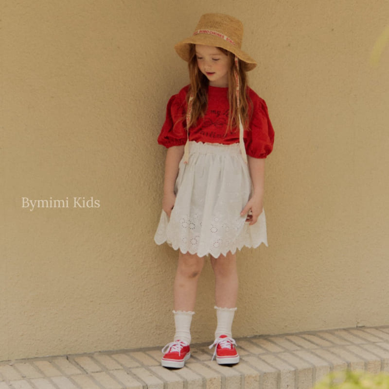 Bymimi - Korean Children Fashion - #todddlerfashion - Ribbon Puff Tee - 6