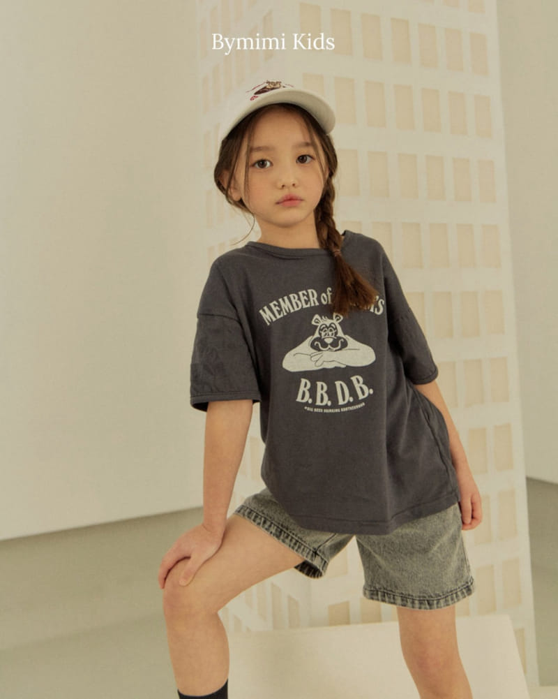 Bymimi - Korean Children Fashion - #toddlerclothing - Linen Bear Tee - 6