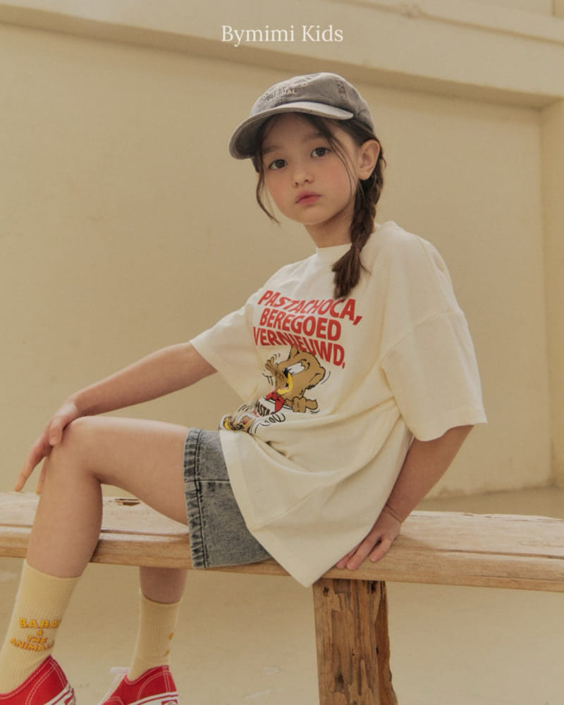 Bymimi - Korean Children Fashion - #todddlerfashion - Bear Chino Tee - 4