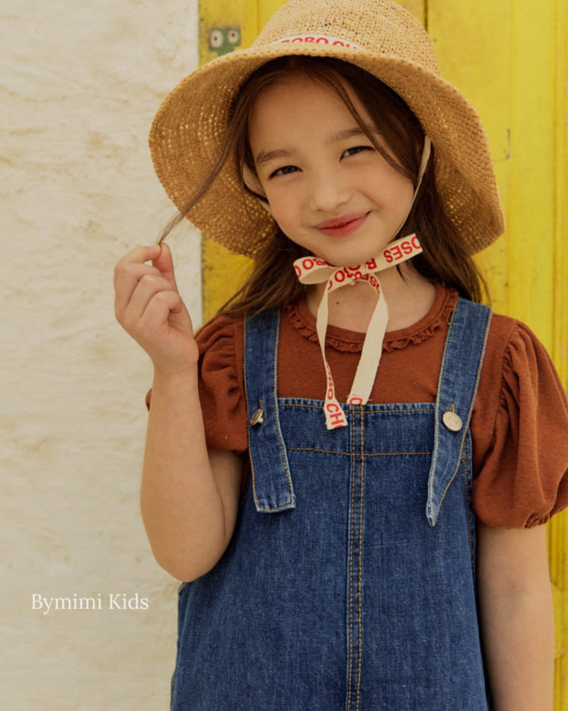 Bymimi - Korean Children Fashion - #toddlerclothing - Linen Denim Dungarees Pants - 10