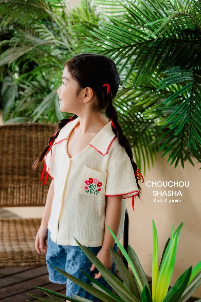 Chouchou Shasha - Korean Children Fashion - #Kfashion4kids - Summer Flower Denim Pants - 7