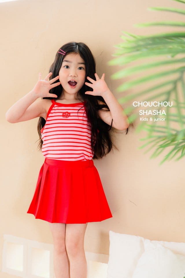 Chouchou Shasha - Korean Children Fashion - #childofig - Rose Sleeveless Tee - 5