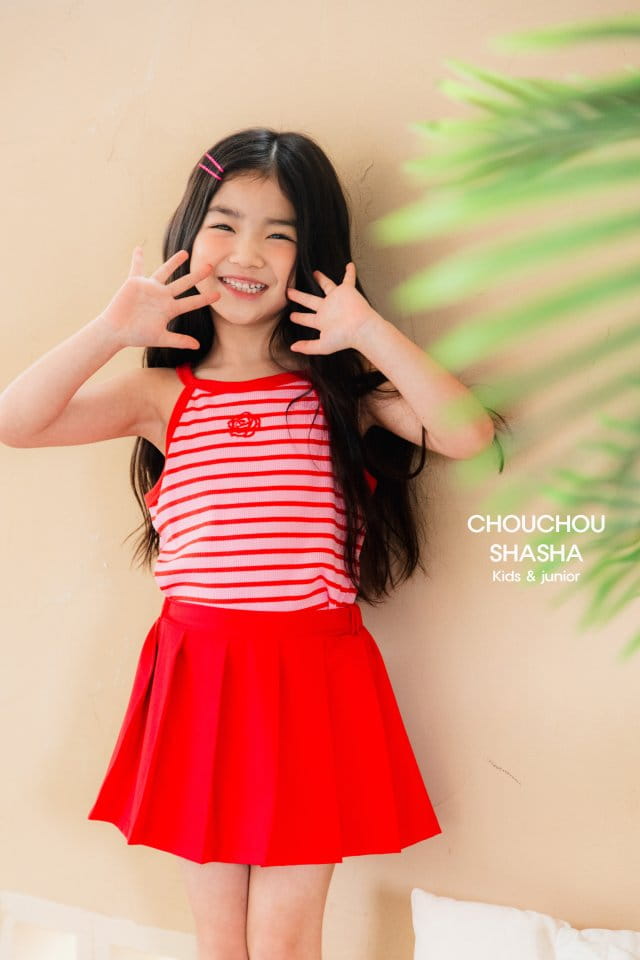 Chouchou Shasha - Korean Children Fashion - #childofig - Rose Sleeveless Tee - 6